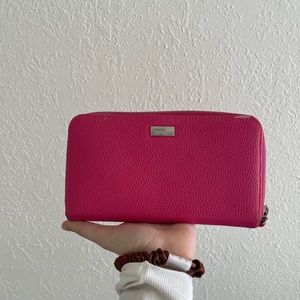 Bright Pink Jewell* Brand Wallet